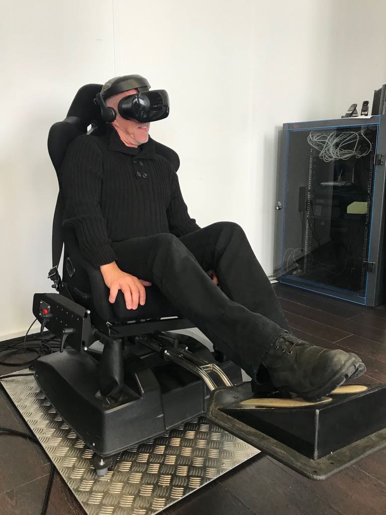 Michel Reilhac au cours d'une expérience VR